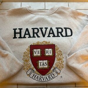 H&M Cream Harvard Crewneck Sweater
